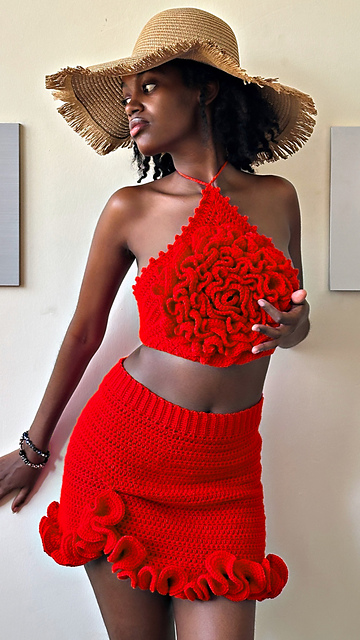 Valentines bouquet halter top