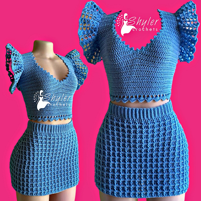 Sizeable waffle stitch skirt