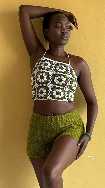 Flower halter top