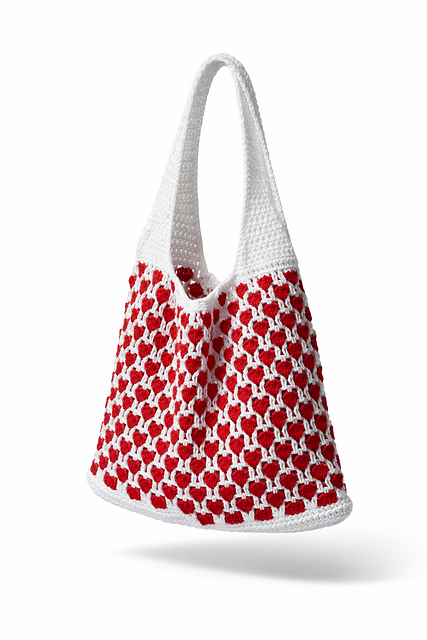 Valentines hearts tote bag
