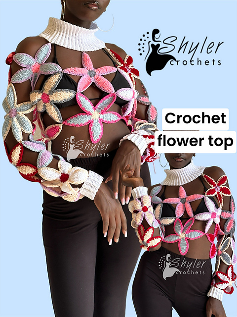 Ravelry: Flower top pattern by Shylercrochets
