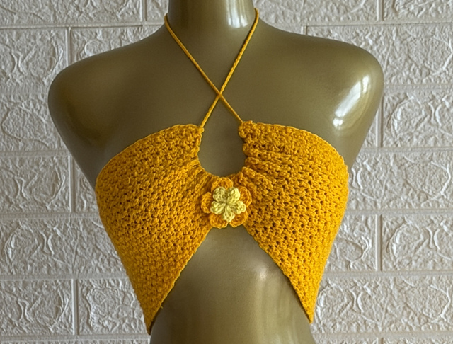 Flower bandeau top