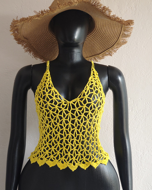 Floral lace summer tank top