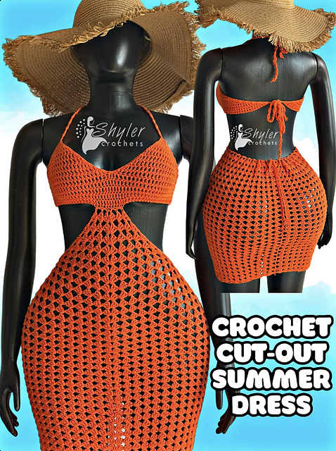 Granny stitch cut out dress