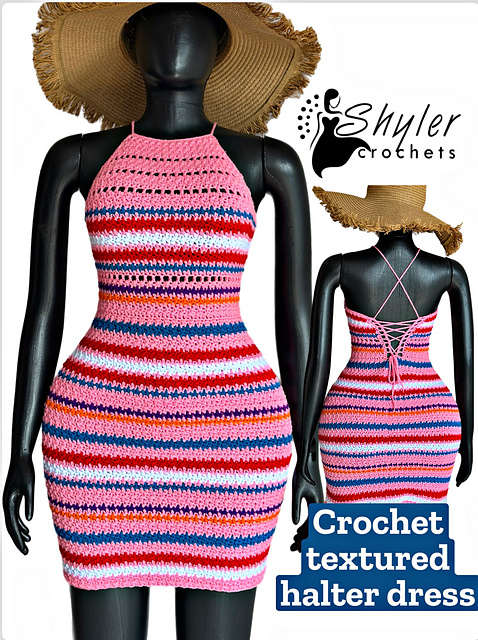 Textured halter dress