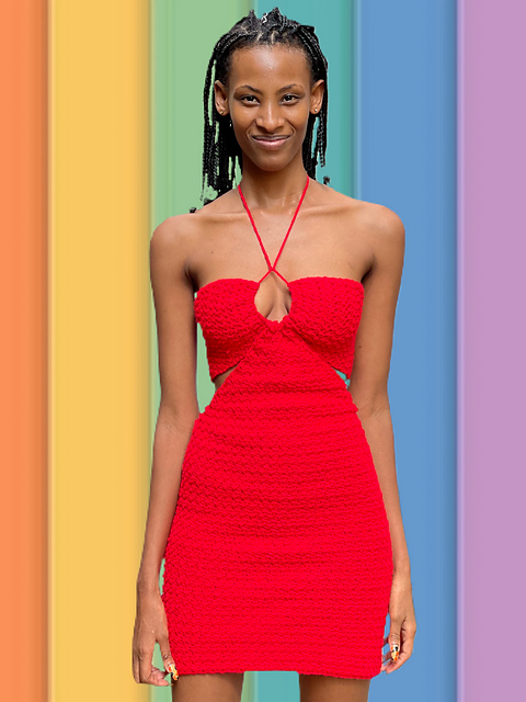 peekaboo dress
