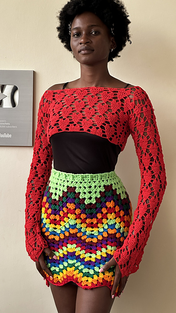 chevron granny skirt