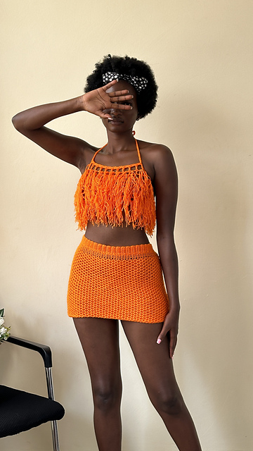 crochet fringe halter top