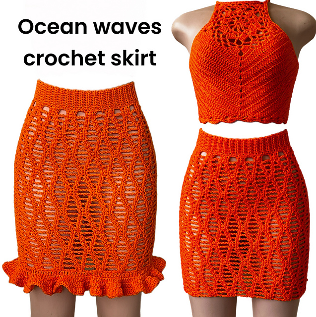 Ocean waves skirt