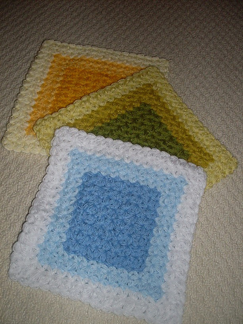 Puff Stitch washcloths
