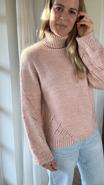 Ravelry: Diamondline Sweater Rollneck pattern by Majken Siersbæk