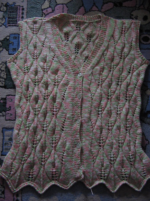 Gilet punto foglie