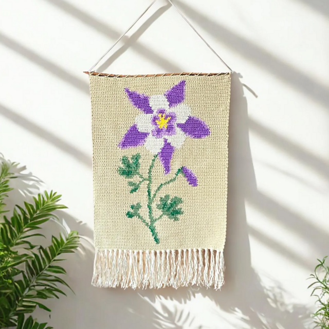 Columbine Flower Tapestry