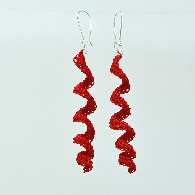Spiral Earrings & Necklace- Crochet