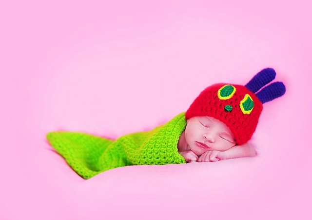 Very Hungry Caterpillar Cocoon and Adult Hats