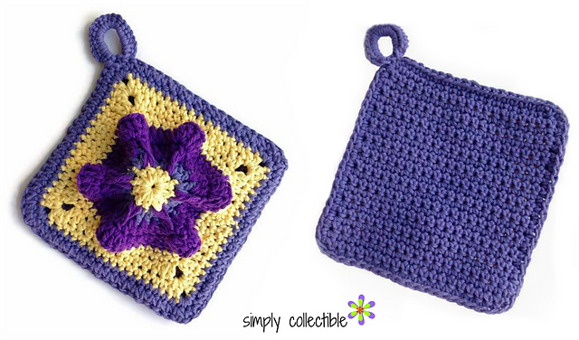 Penelope’s Pretty Petunia Potholder