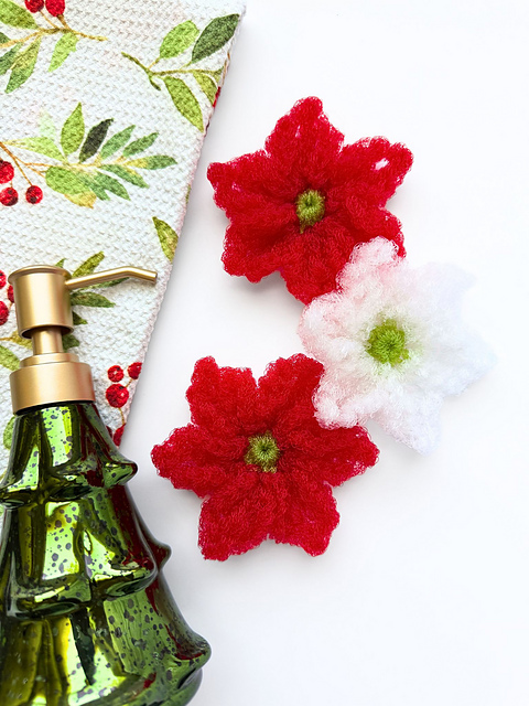 Poinsettia Dish Scrubby 128