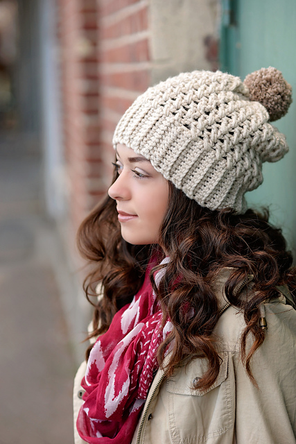 Chunky Cross Stitch Beanie 037