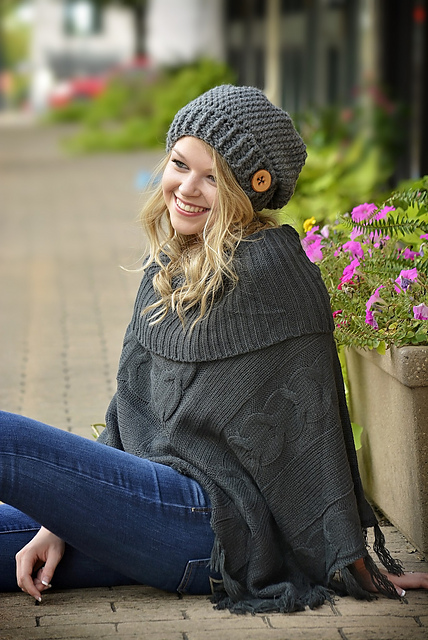 Button Tab Slouchy Hat  020