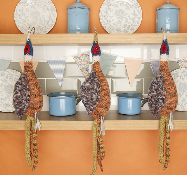 Faux Hanging Pheasants 