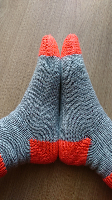 Calcetines con talón de vueltas cortas