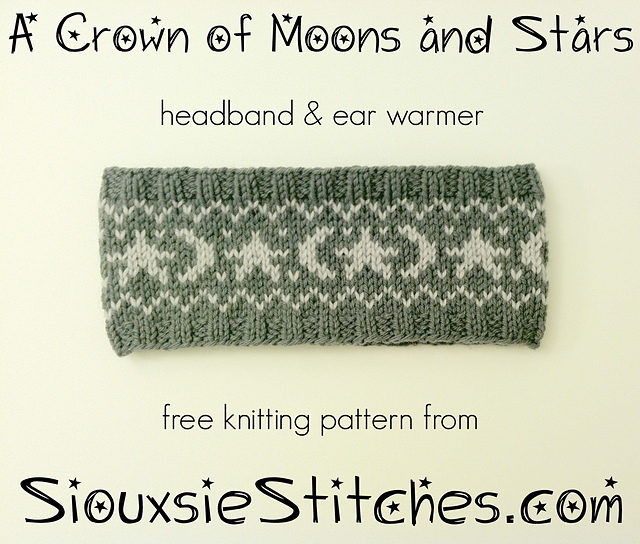 A Crown of Moons and Stars Headband & Ear Warmer