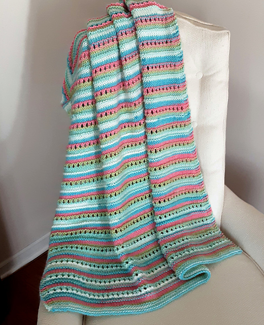 Self-Striping Baby Blanket