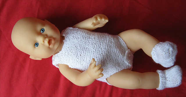Button vest for 15 inch baby doll