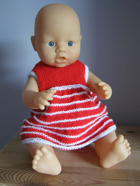 Dress, jacket and bonnet for 15 inch baby doll