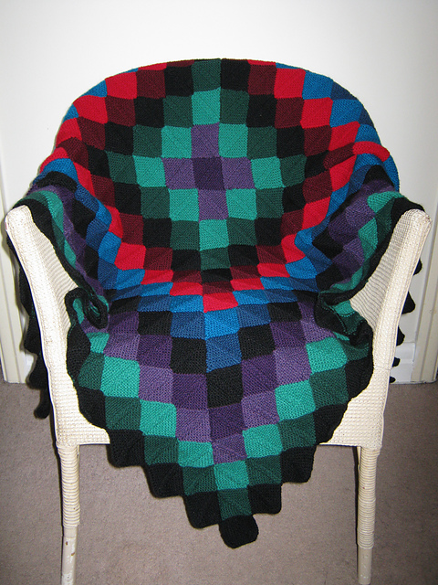 Sunshine and Shadow mitred square throw