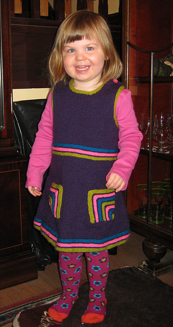 Mitred pocket toddler dress