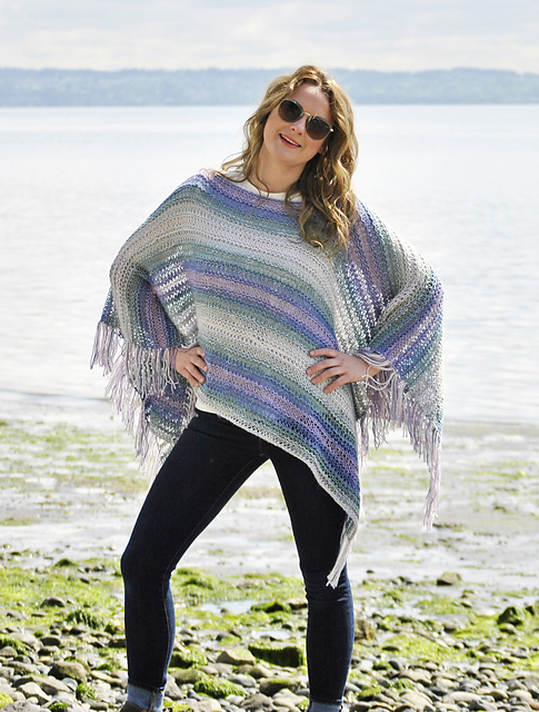 Two-Way Pastel Poncho