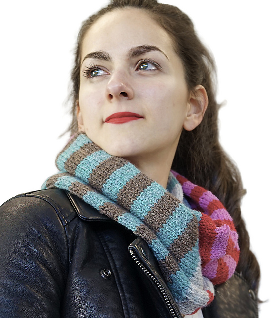 Silver Star Striped Cowl