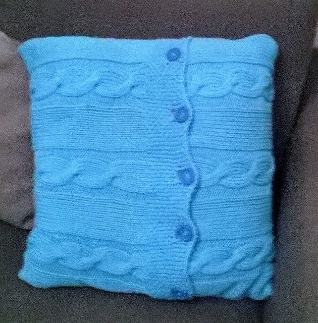 cabled pillow