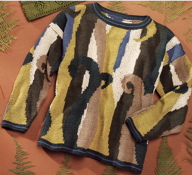 Frond Intarsia Pullover