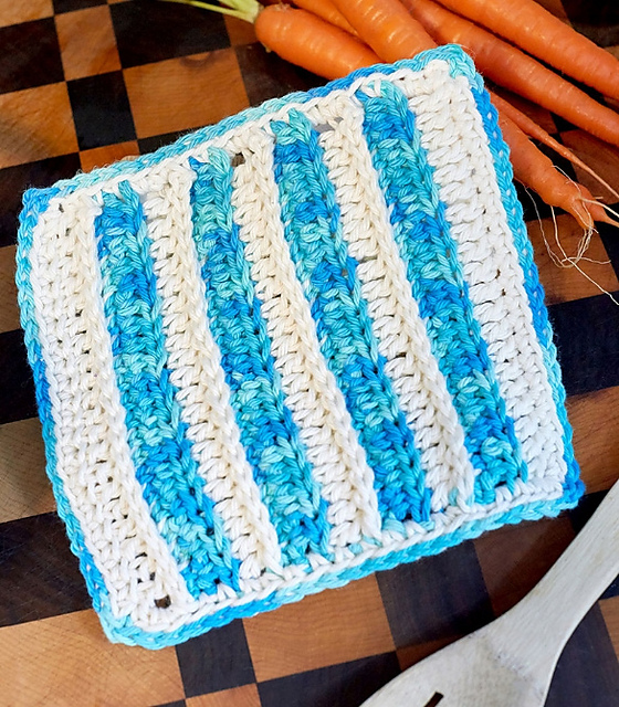 Stepped Stripes Dishcloth