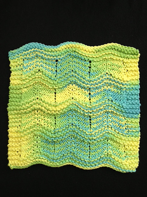 Garter Striped Chevron Dishcloth