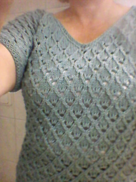 Modell 15 Pulli im Rauten-Ajourmuster
