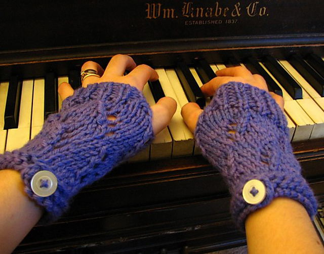 Buttons & Lace Wrist Warmers