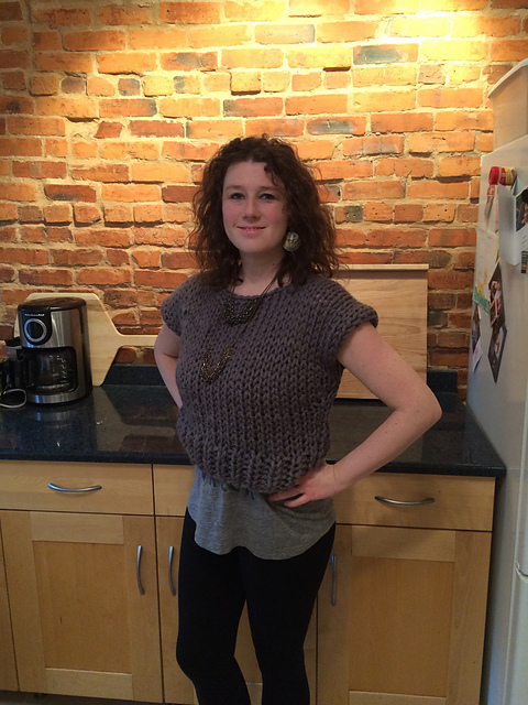 Tura crop top chunky knit sweater