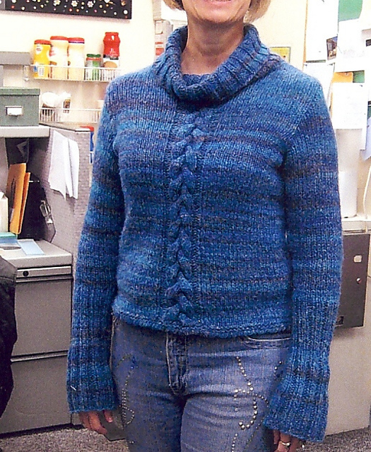 Bell Sleeve Cabled Pullover