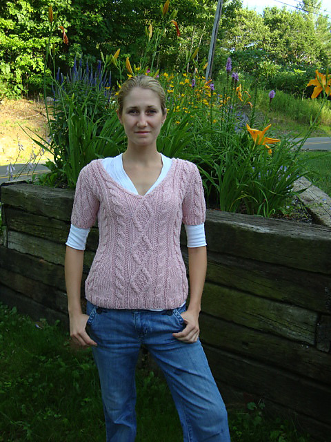 # 18 Cable Sweater With Peplum