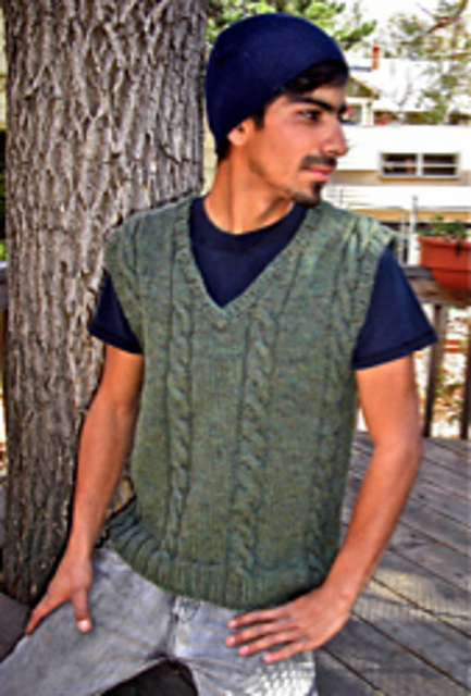 #35 Men's Cabled Vest