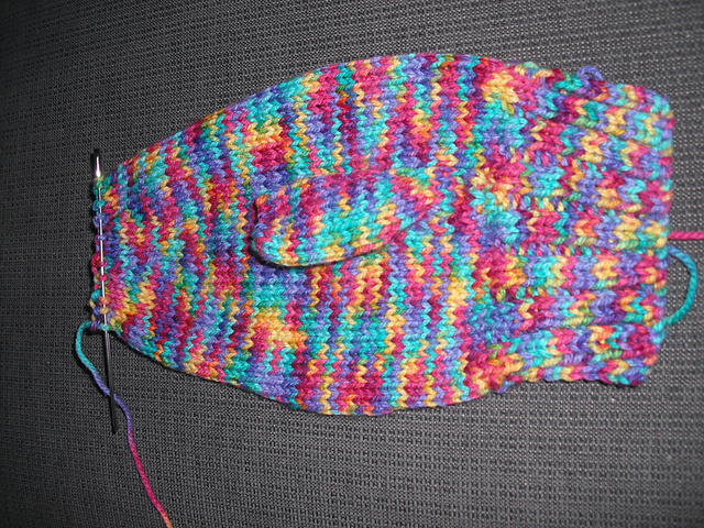 Stripy Mitten Scarf