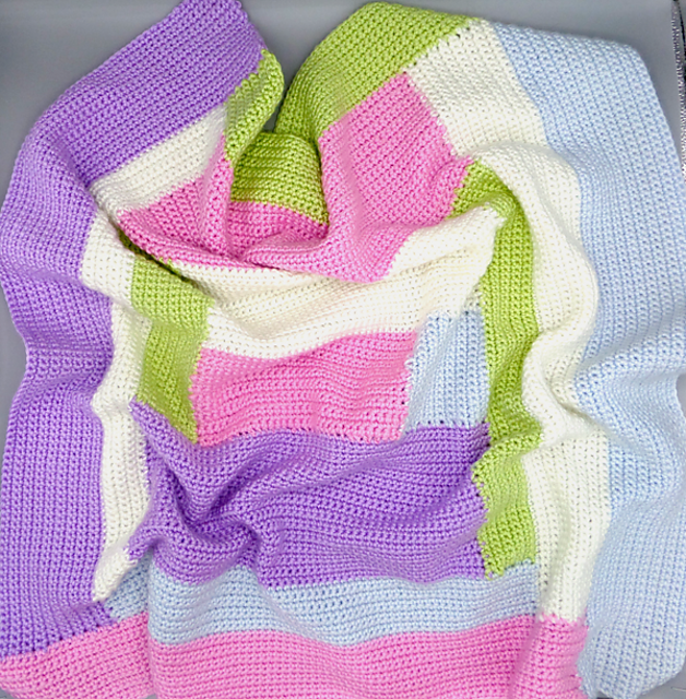 Ravelry Log Cabin Baby Blanket pattern by Tandy Imhoff Designs