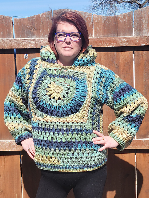 Garden Blooms Granny Sweater
