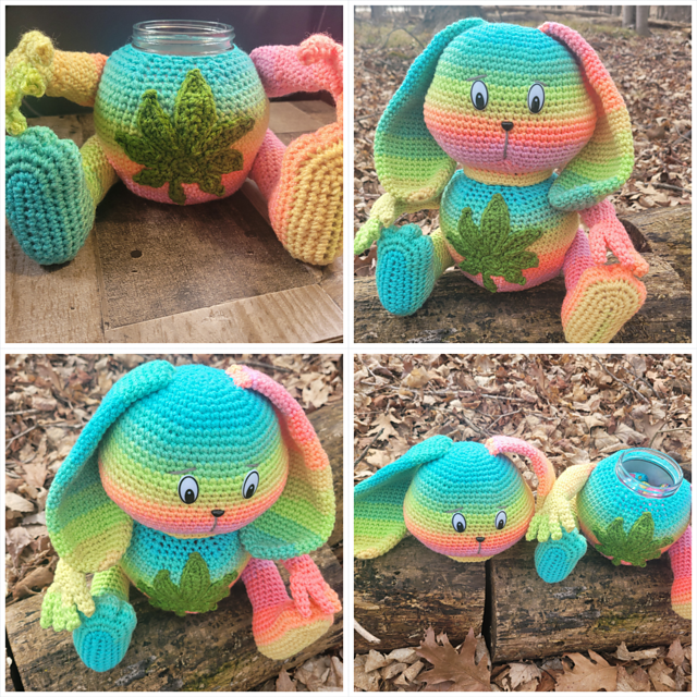 Lifted Bunny Treat Jar