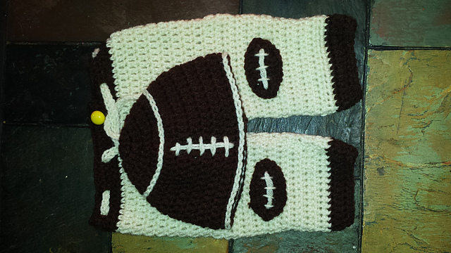 Football Theme Hat and Pants Set