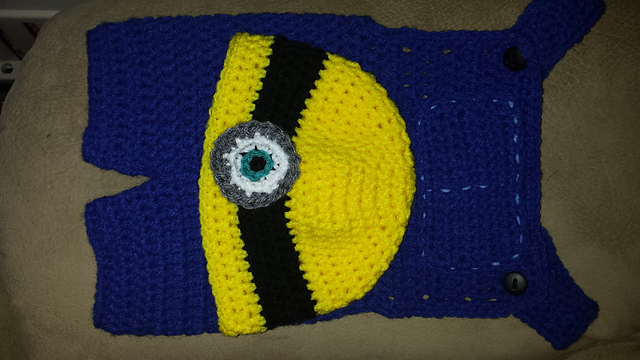 Minion Inspired Beanie& Bibs