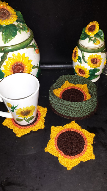 Sunflower Coasters